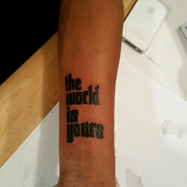 The world is yours tattoo 37