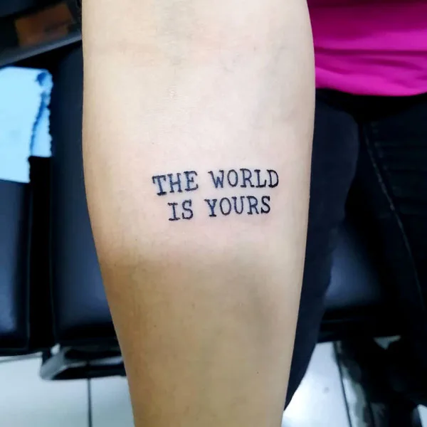 The world is yours tattoo 41