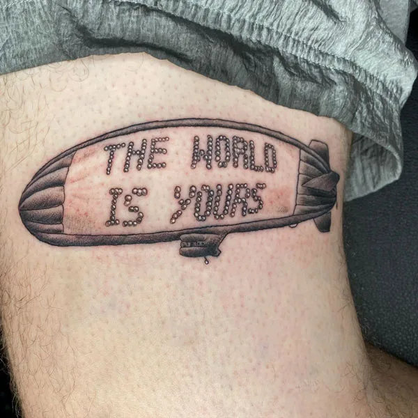 The world is yours tattoo 43