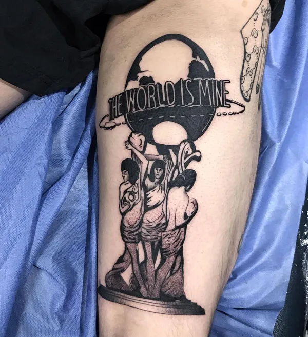 The world is yours tattoo 45