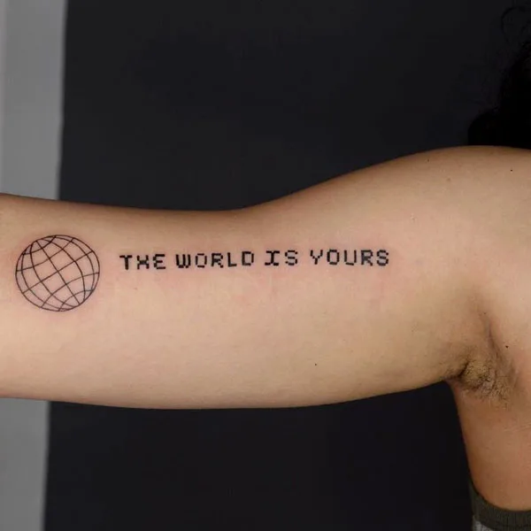 The world is yours tattoo 47
