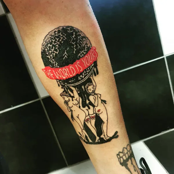 The world is yours tattoo 48