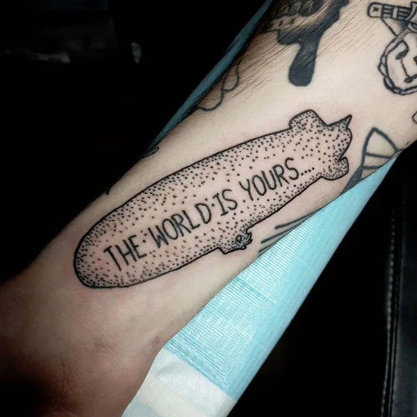 The world is yours tattoo 50