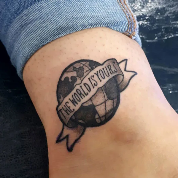 The world is yours tattoo 53