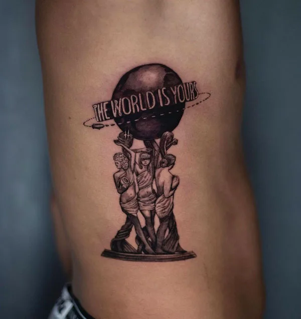 The world is yours tattoo 54