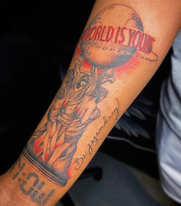 The world is yours tattoo 6