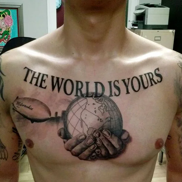 The world is yours tattoo 74