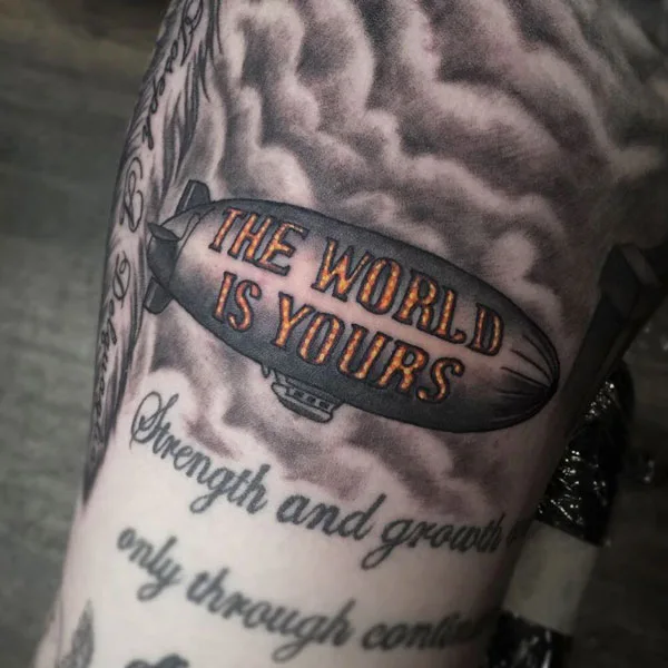 The world is yours tattoo 75
