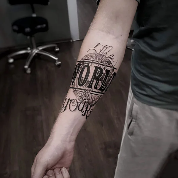 The world is yours tattoo 76