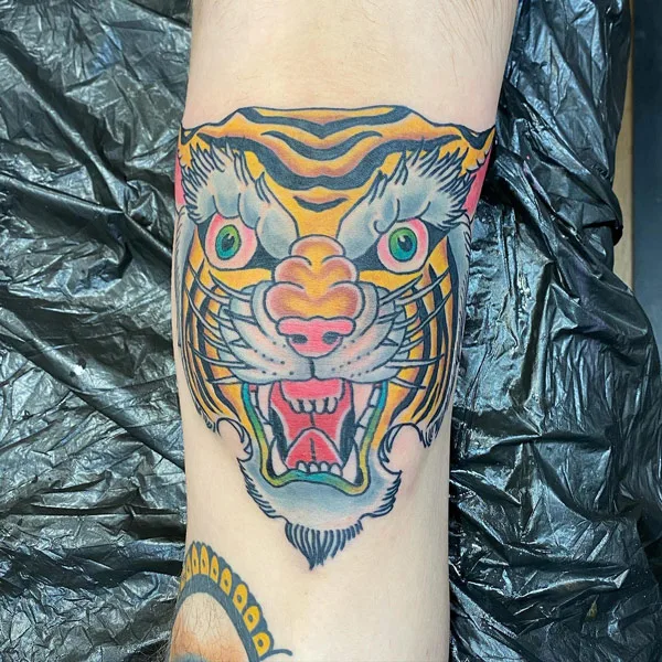 Tiger Knee Tattoo 2