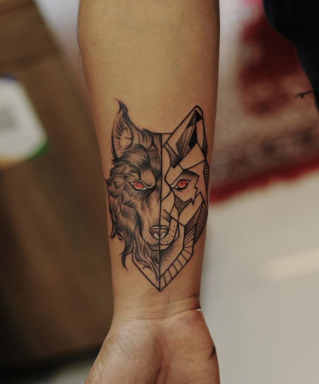 Tincture Wolf Forearm Tattoo Art