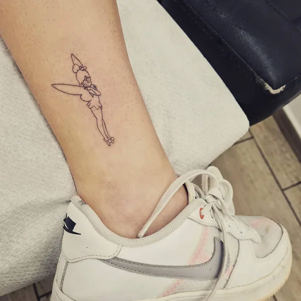 Tinkerbell Outline Tattoo 1