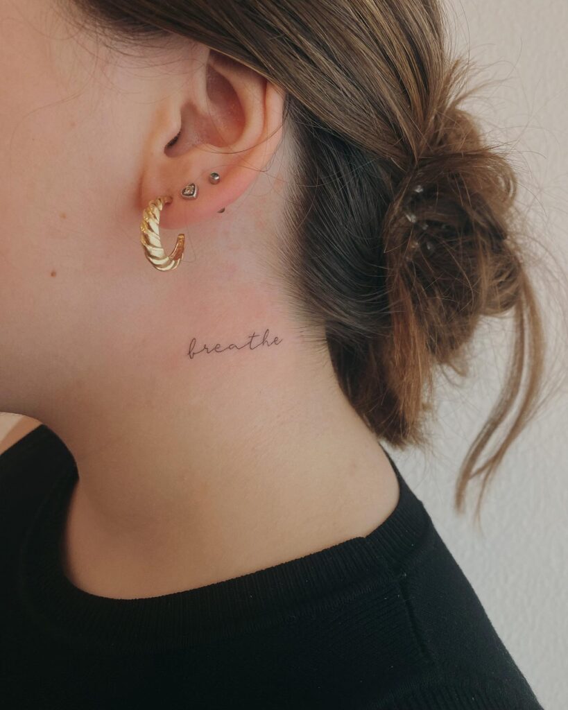 Tiny respirational poetry for neck gentle reminder to breathe bliss