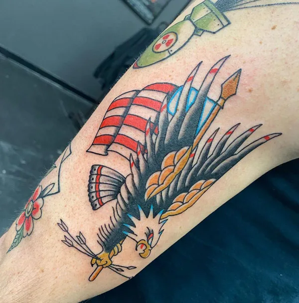 Traditional American Flag Tattoo 1