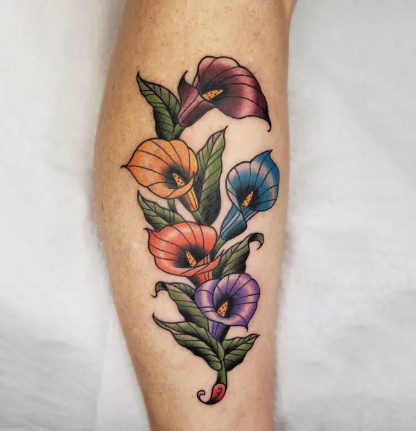 Traditional Calla Lily Tattoo 1