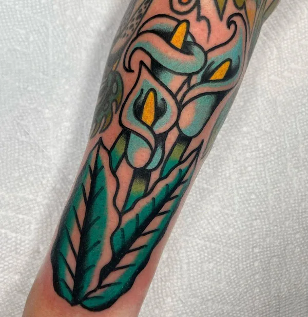 Traditional Calla Lily Tattoo 2