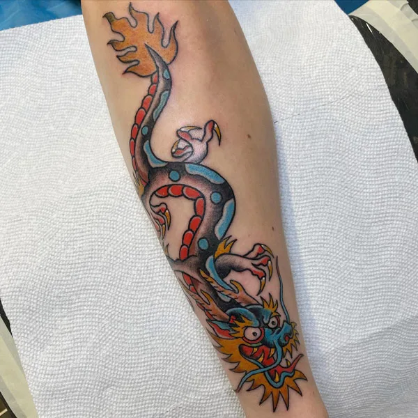 Traditional Chinese dragon tattoo