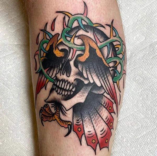 Traditional Crown of Thorns Tattoo 1
