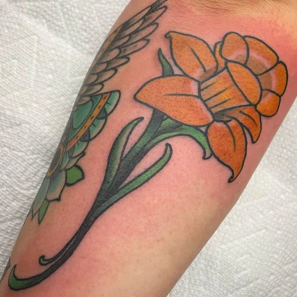 Traditional Daffodil Tattoo 2