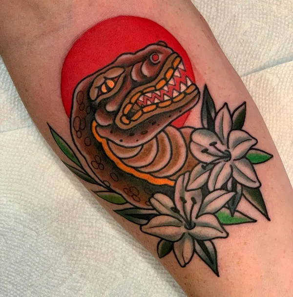 Traditional Dinosaur Tattoo 1