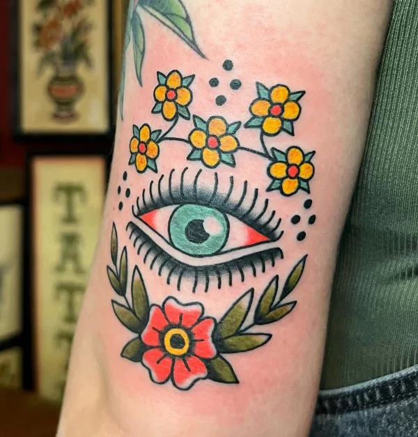 Traditional Evil Eye Tattoo 1