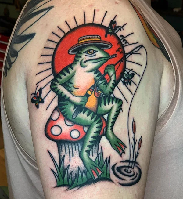 Traditional Frog Tattoo 1