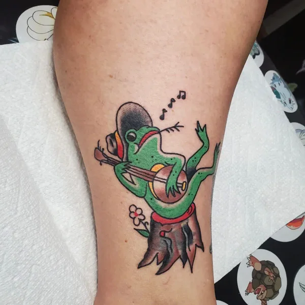 Traditional Frog Tattoo 2