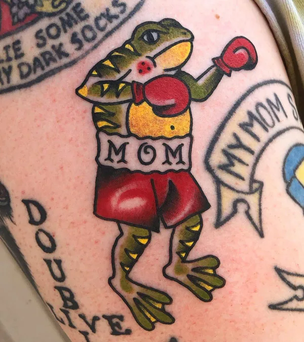 Traditional Frog Tattoo 3