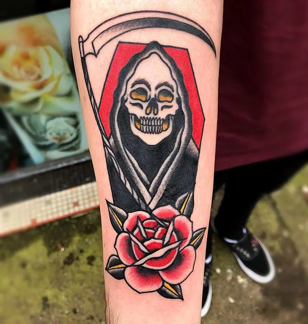 Traditional Grim Reaper Tattoo 3