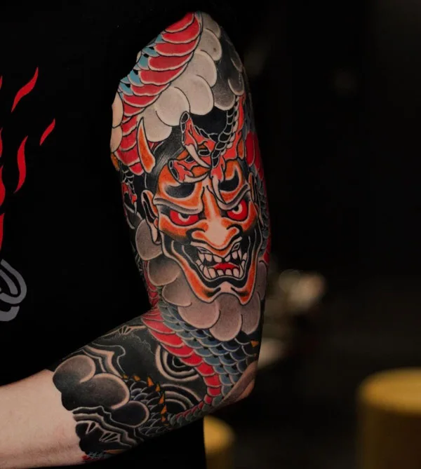 Traditional Hannya Mask Tattoo 2