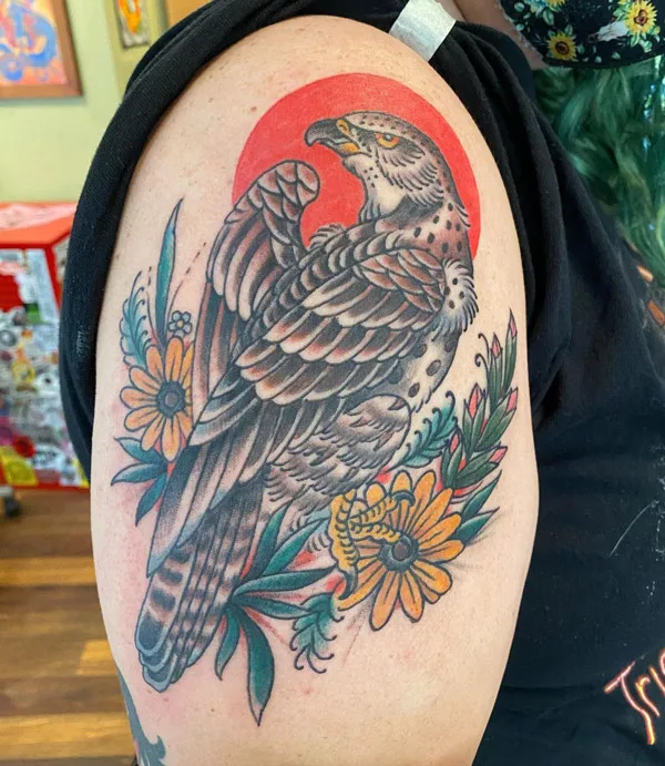 Traditional Hawk Tattoo 1
