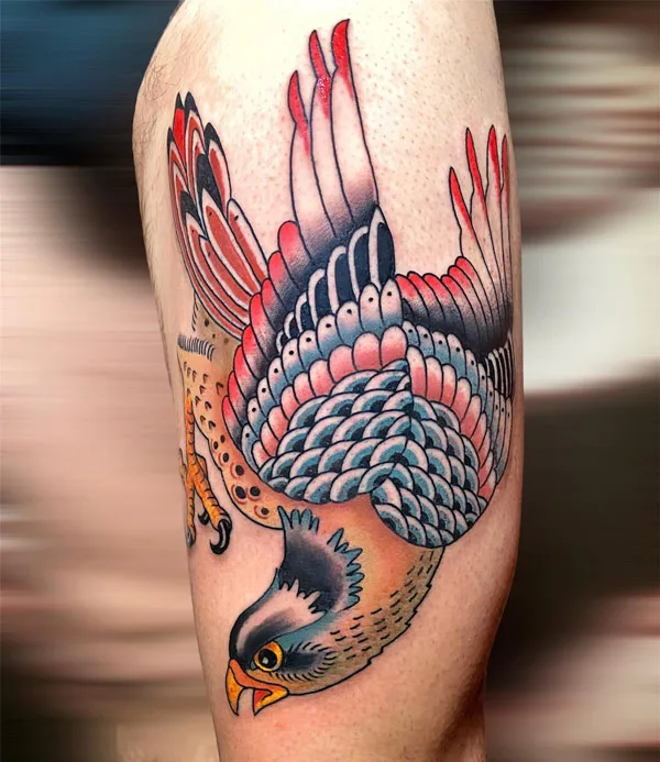 Traditional Hawk Tattoo 2