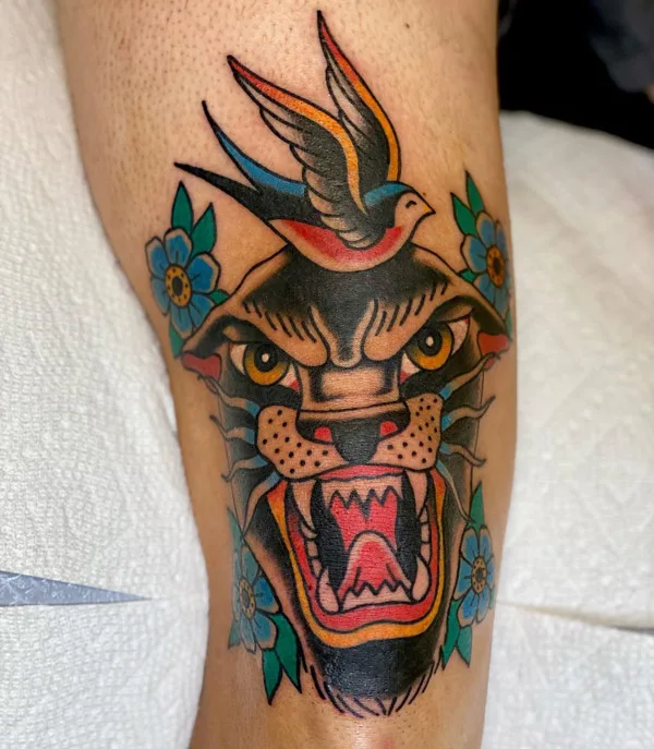 Traditional Knee Tattoo 2