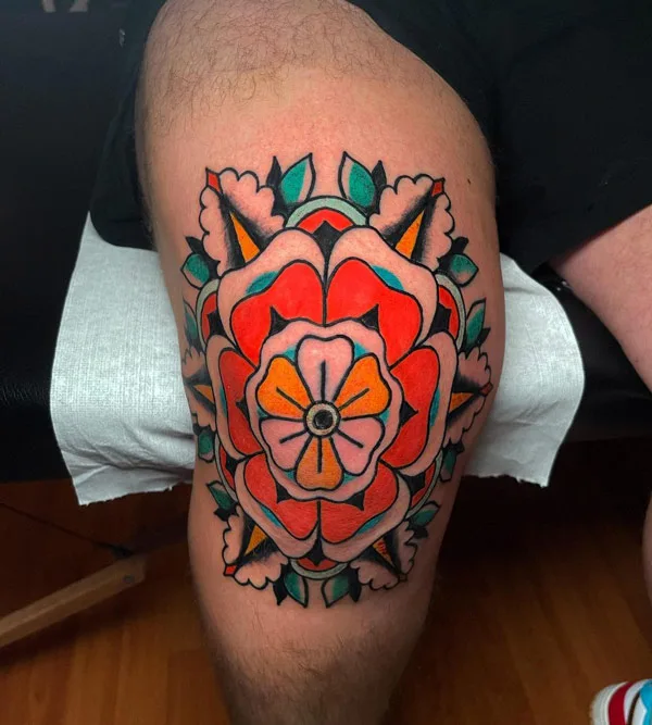 Traditional Knee Tattoo 3