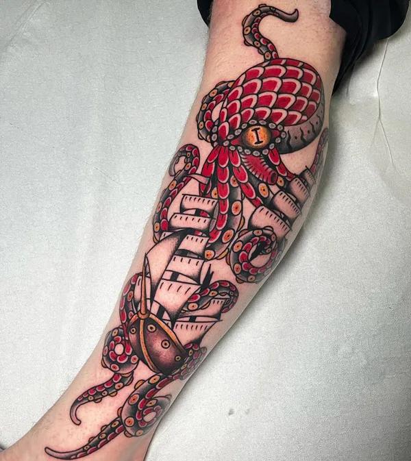 Traditional Kraken Tattoo 1