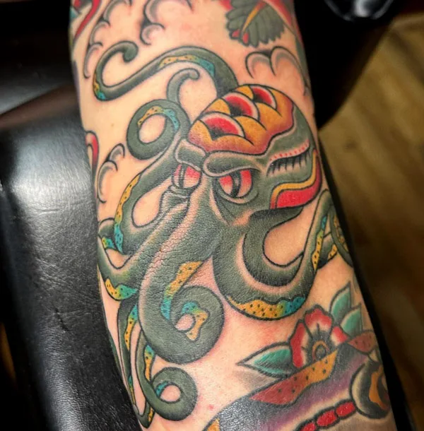 Traditional Kraken Tattoo 2