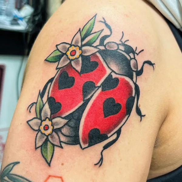 Traditional Ladybug Tattoo 2