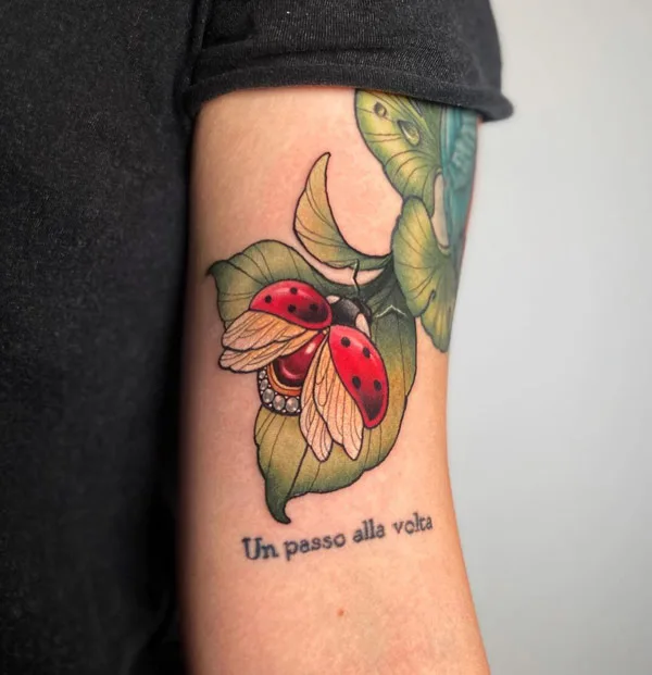 Traditional Ladybug Tattoo 3