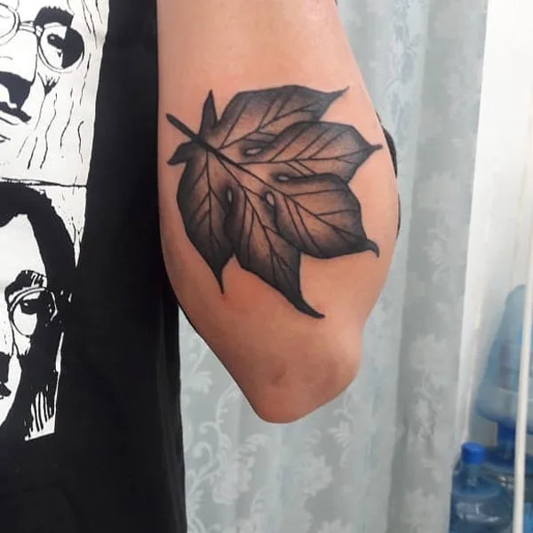 Traditional Leaf Tattoo 3