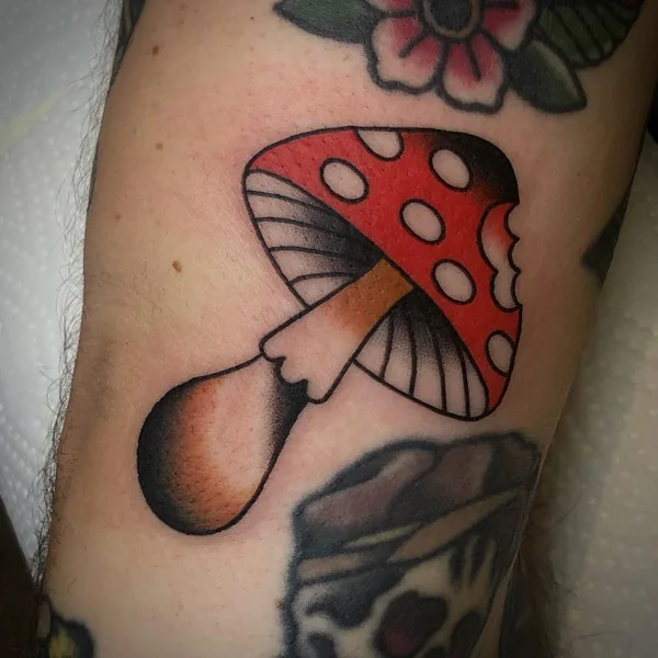 Traditional Mushroom Tattoo 1