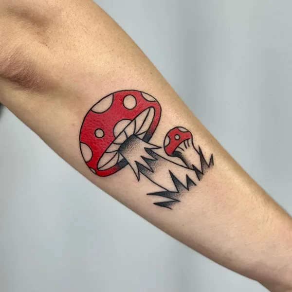 Traditional Mushroom Tattoo 3