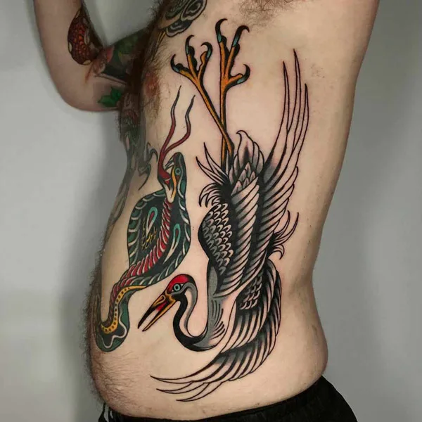 Traditional Rib Tattoo 2