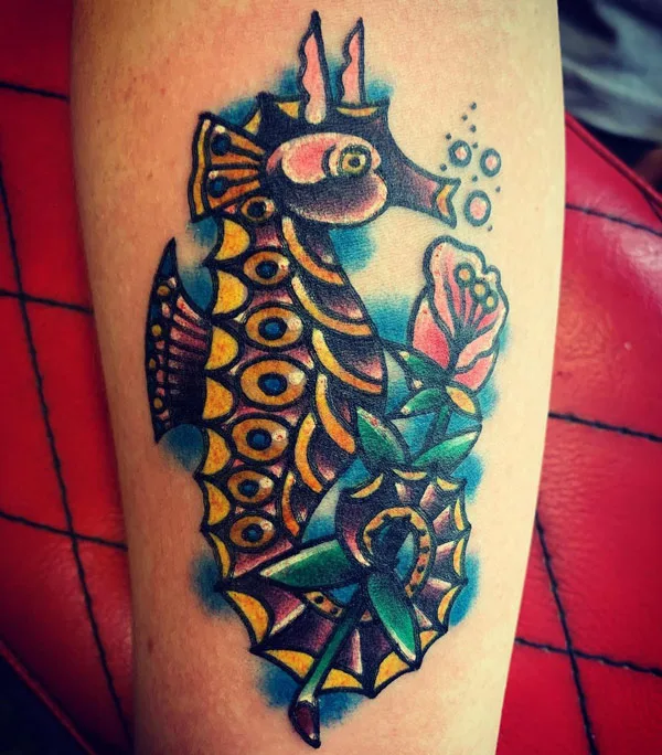 Traditional Seahorse Tattoo 3