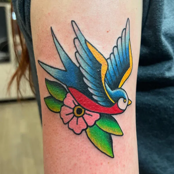 Traditional Sparrow Tattoo 3