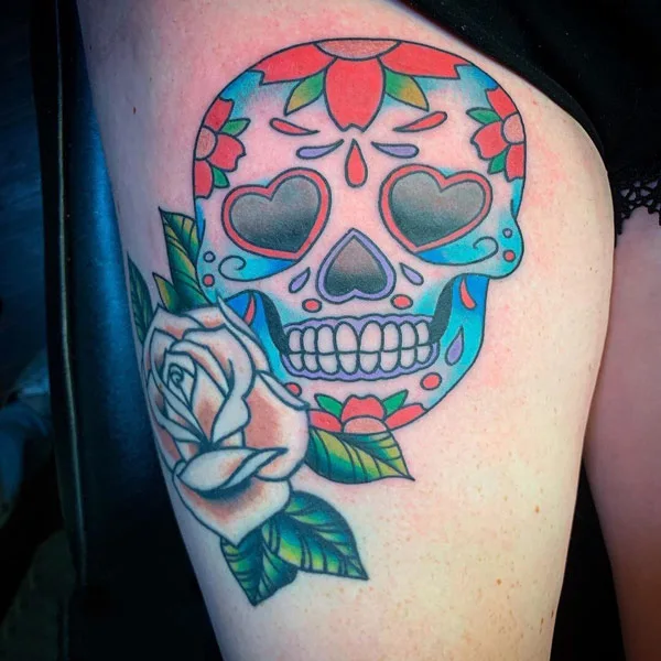 Traditional Sugar Skull Tattoo 1