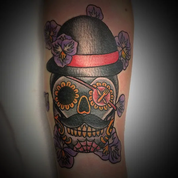 Traditional Sugar Skull Tattoo 2
