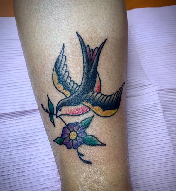 Traditional Swallow Tattoo 2