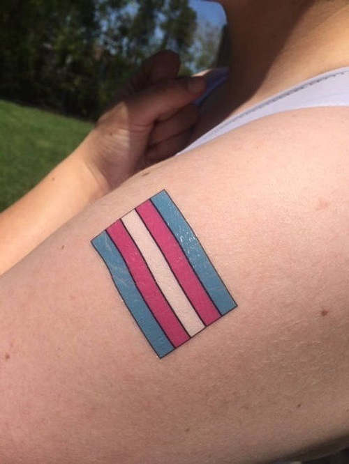 Top Transgender Flag Tattoos 2
