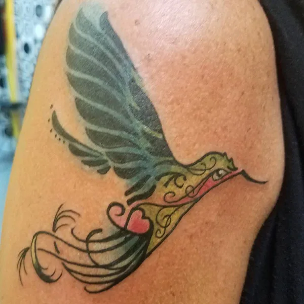 Tribal Hummingbird Tattoo 1
