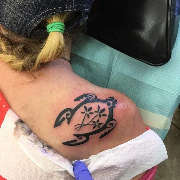 Tribal Sea Turtle Tattoo 2